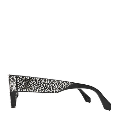 Louis Vuitton Acetate LV Clash Pearls & Strass Sunglasses Z2396W Black 3 of 7