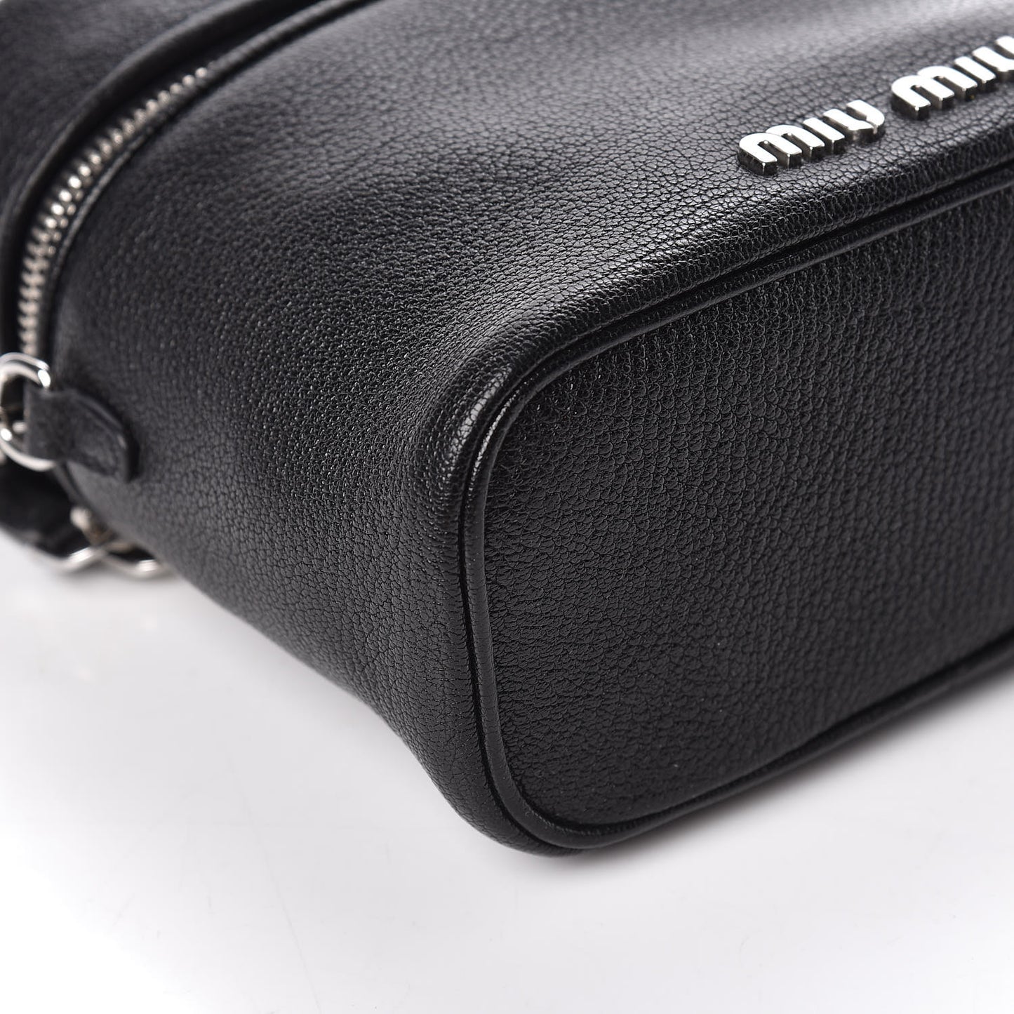 Goatskin Madras Bucket Bag Black