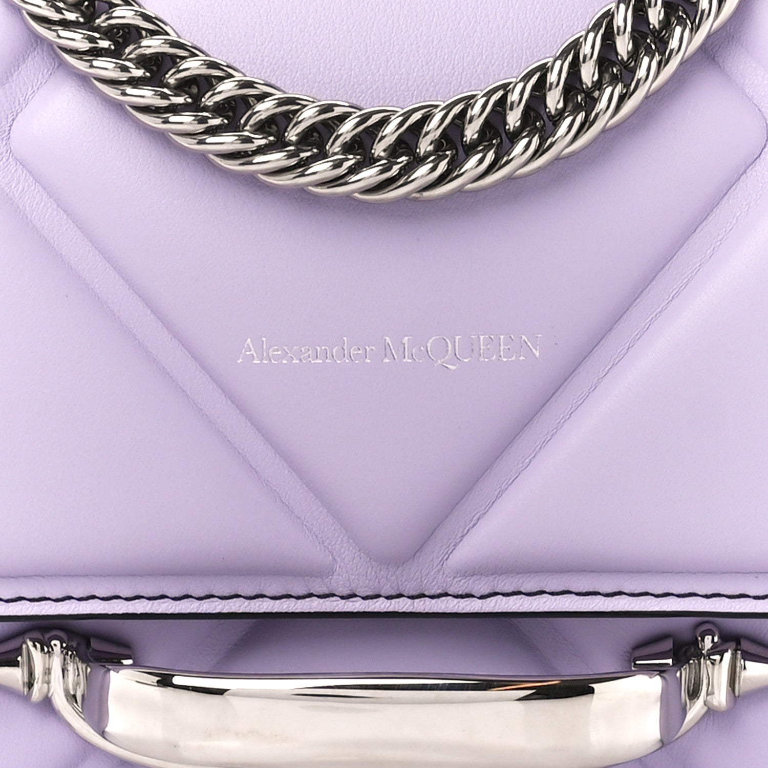 Alexander McQueen Calfskin The Story Quilted Shoulder Bag Lavender 8 of 10