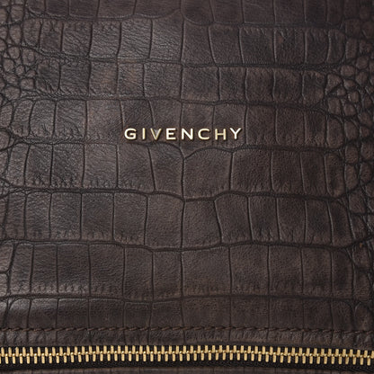 Givenchy Nubuck Crocodile Embossed Medium Pandora Dark Grey 9 of 14