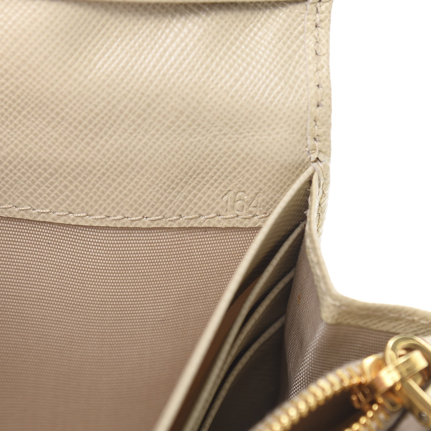 Prada Saffiano Metal Continental Flap Wallet Cera 8 of 13
