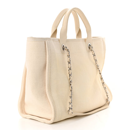 Chanel Mixed Fibers Medium Deauville Tote White 4 of 11