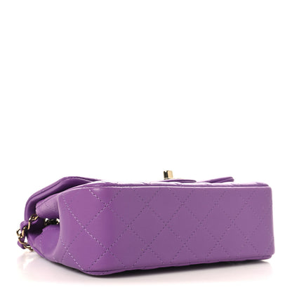 Chanel Lambskin Quilted Mini Rectangular Flap Purple 4 of 11