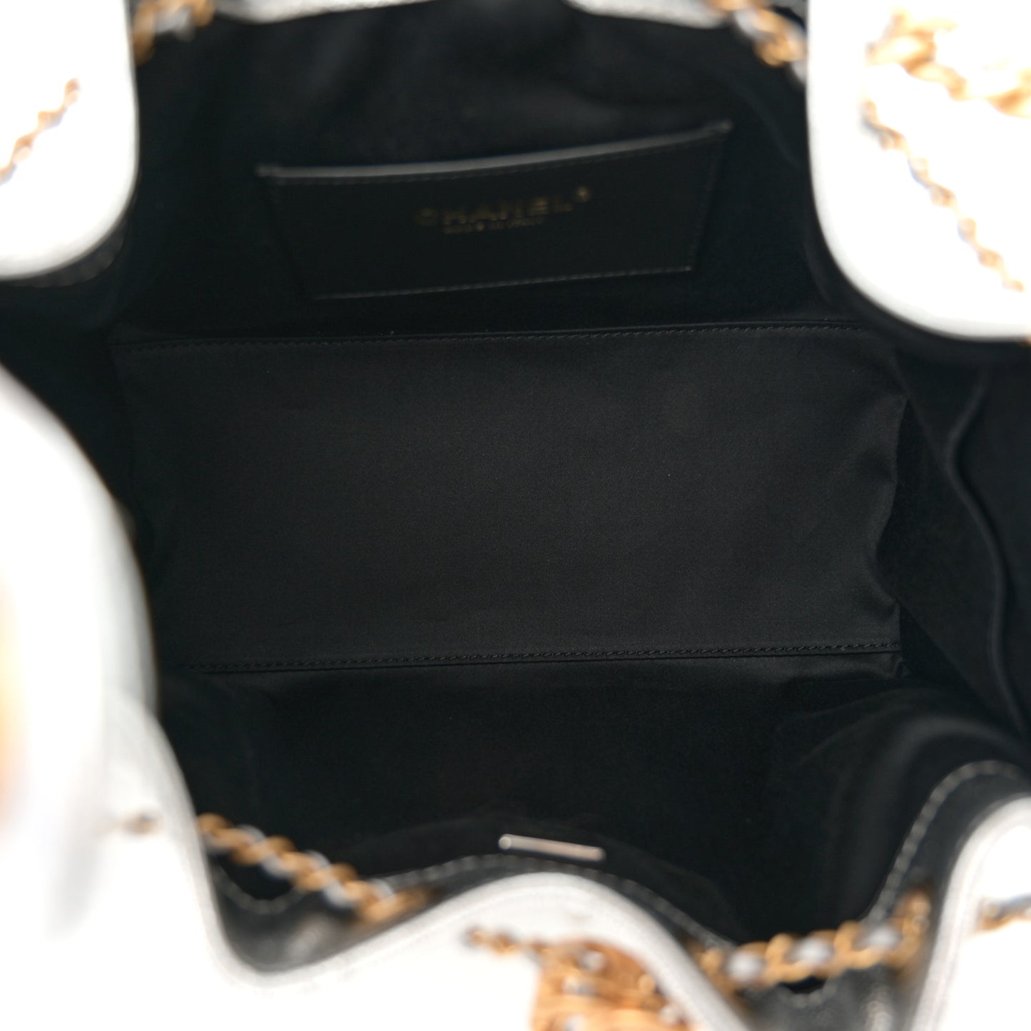 Metallic Caviar Quilted Small Chanel 25 Handbag Silver