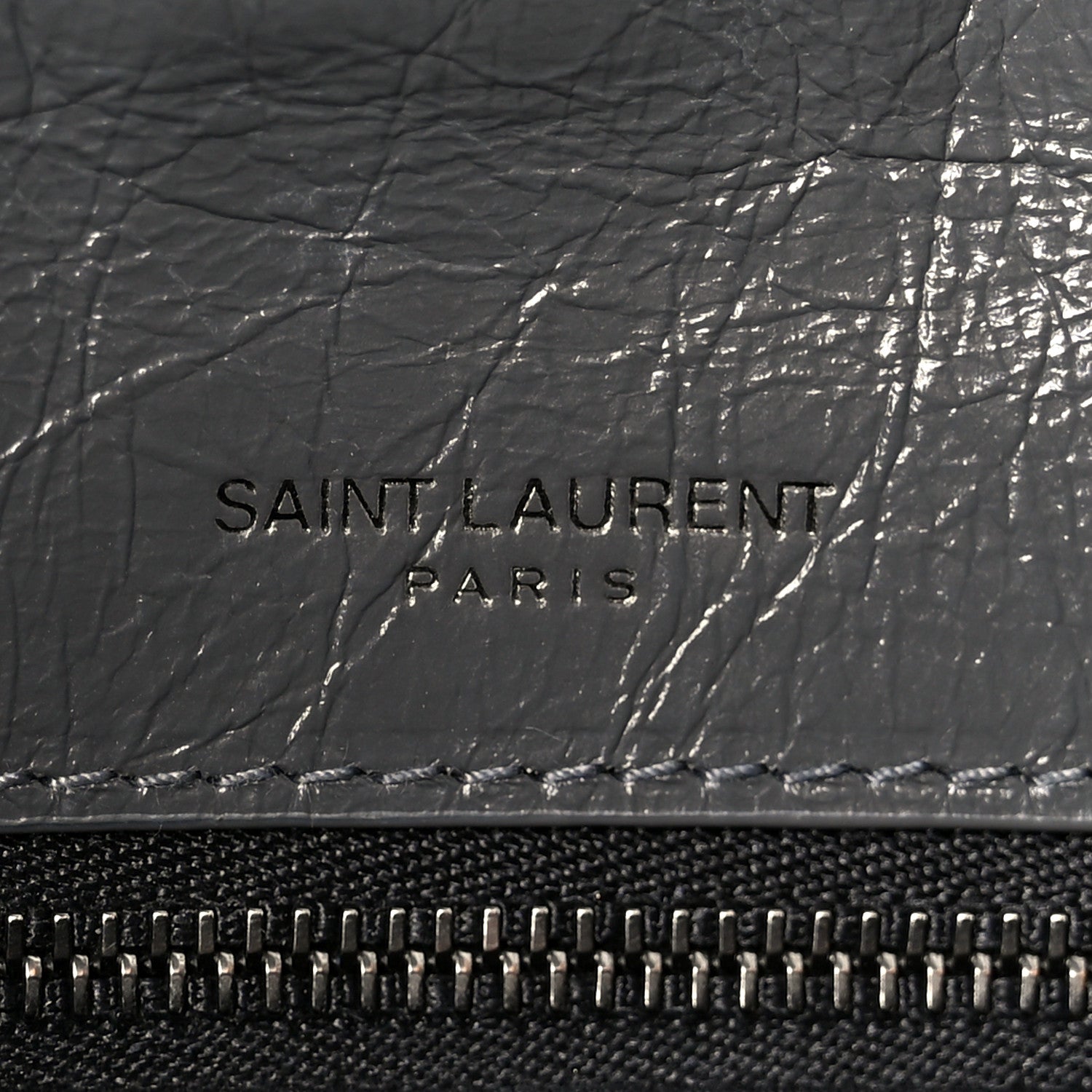 Saint Laurent Crinkled Calfskin Matelasse Monogram Medium Niki Chain Satchel Fog 6 of 11