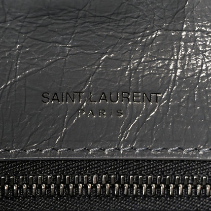 Saint Laurent Crinkled Calfskin Matelasse Monogram Medium Niki Chain Satchel Fog 6 of 11