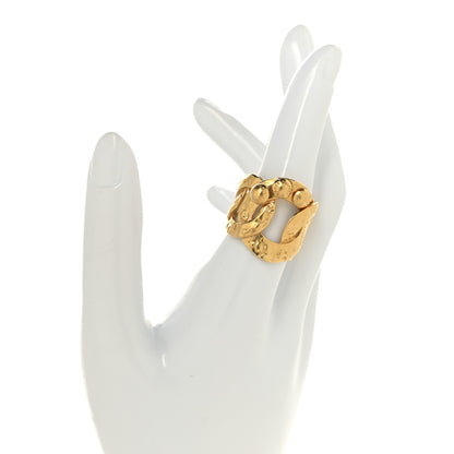 Louis Vuitton Martele Ring 56 7.5 Gold 2 of 4
