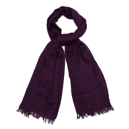 Burberry Cashmere Silk Scarf Purple 2 of 8