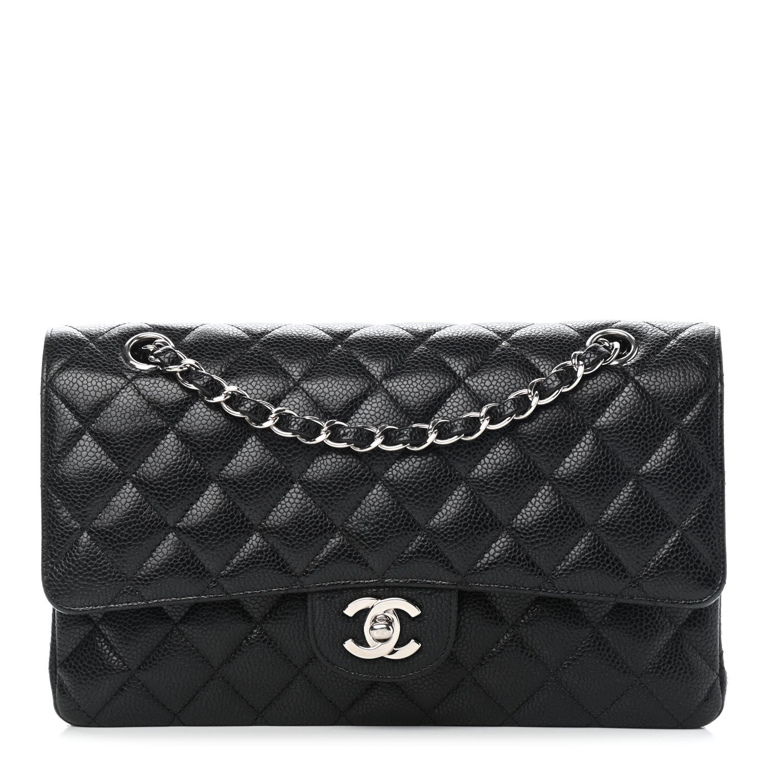 Chanel Caviar Quilted Medium Double Flap Black 1 of 9