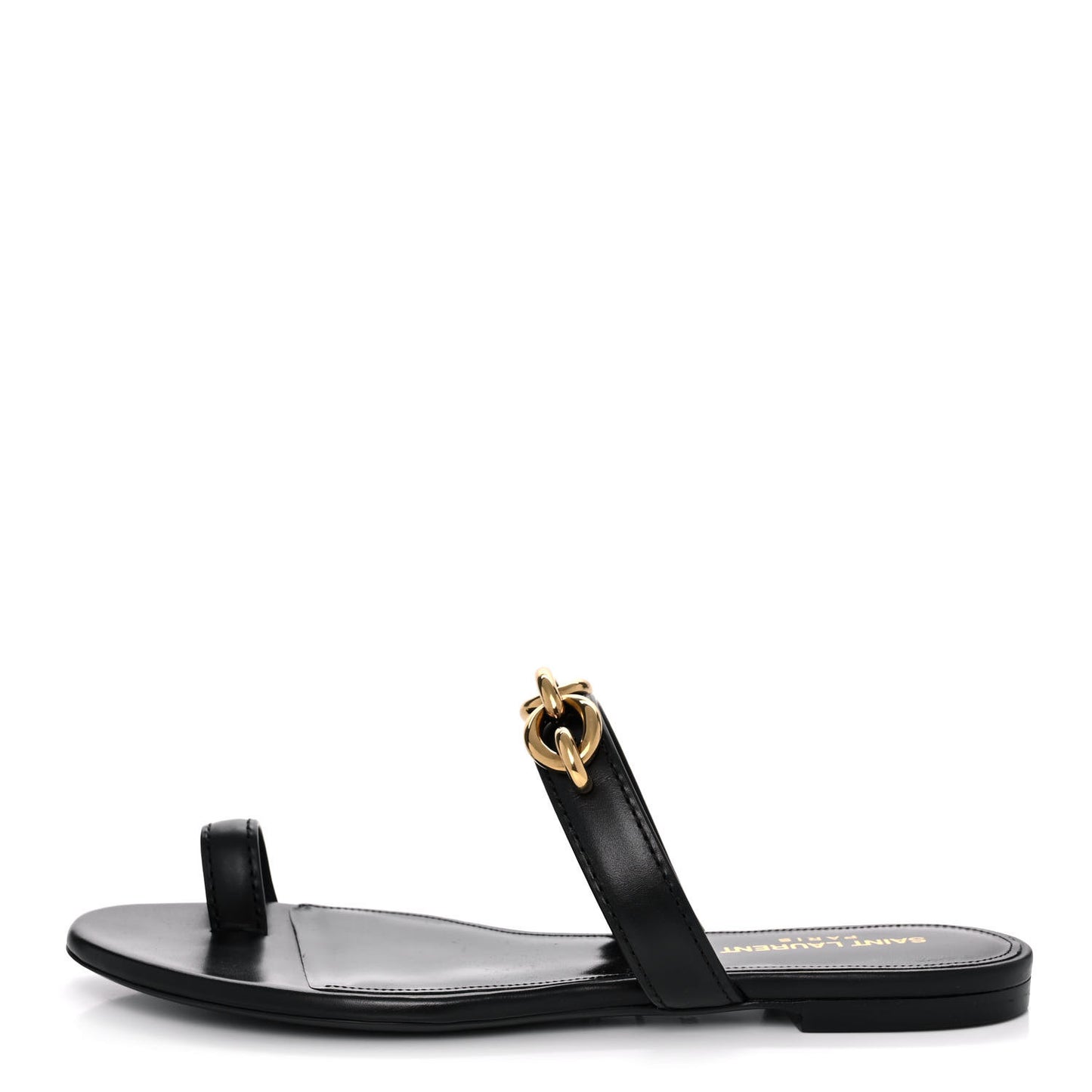 Calfskin Chain Jota Maillon Sandals 39 Black