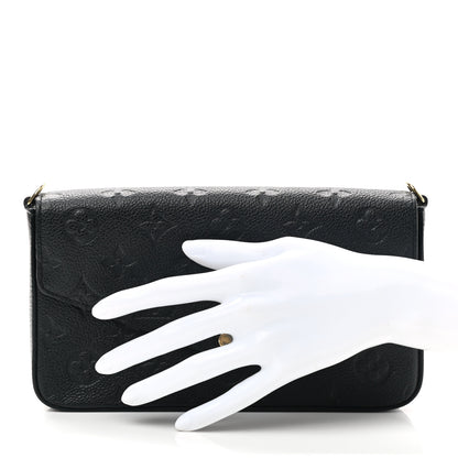 Louis Vuitton Empreinte Pochette Felicie Chain Wallet Black 2 of 7