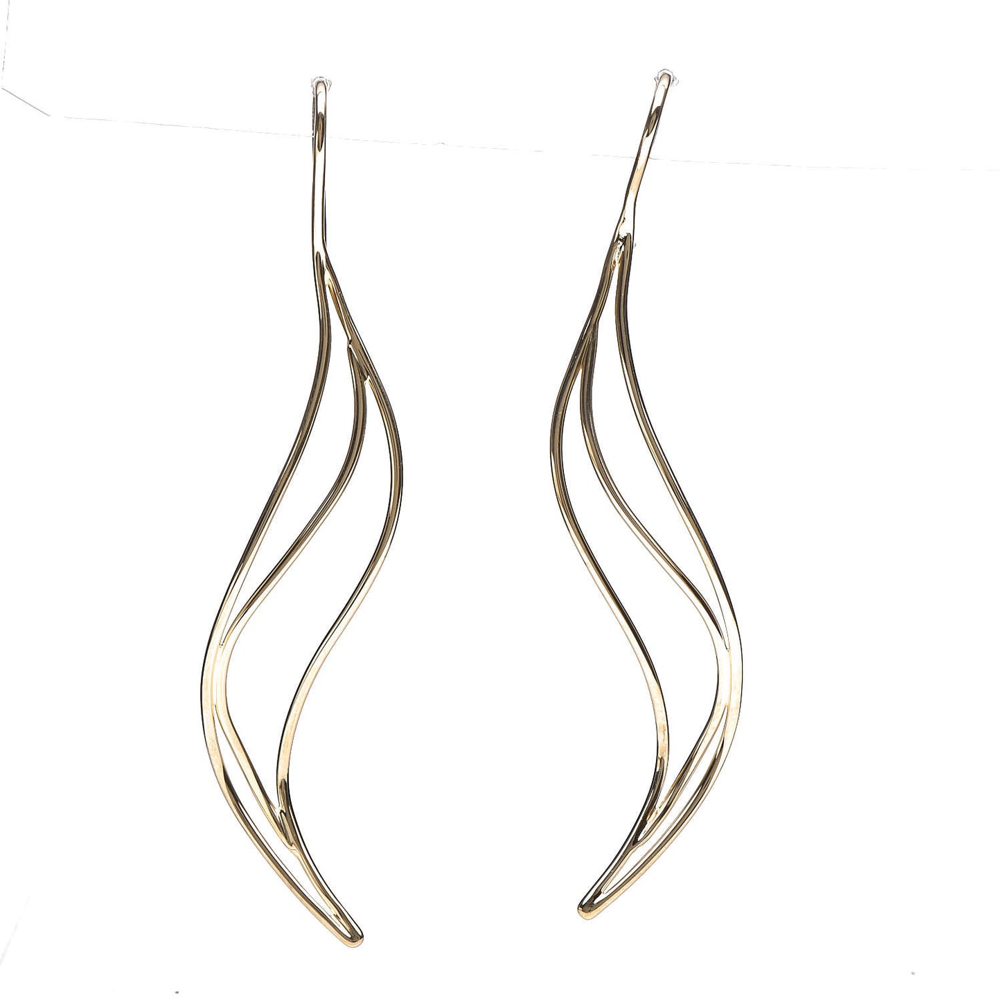 18K Yellow Gold Elsa Peretti Wave Earrings