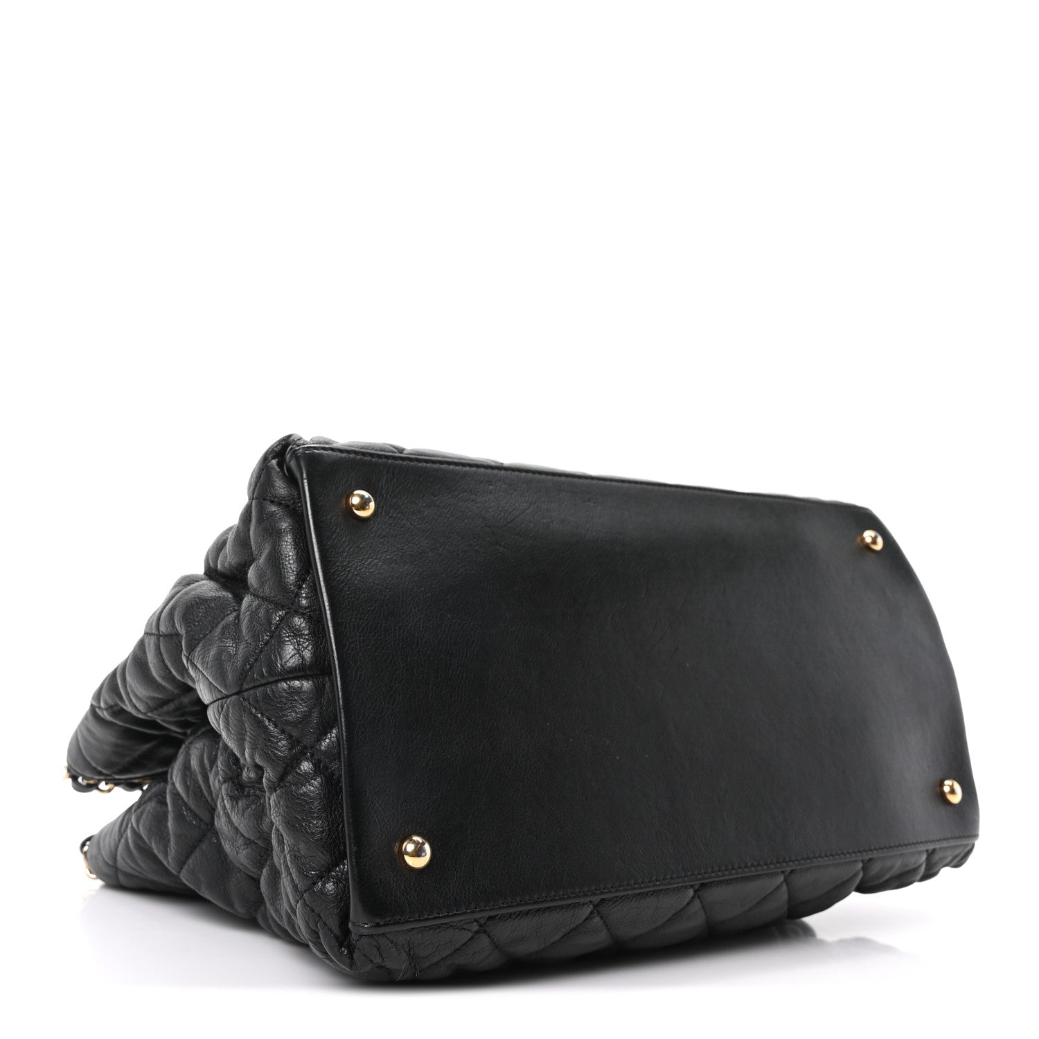 Chanel Calfskin Quilted Small Chain Me Tote Black 4 of 10