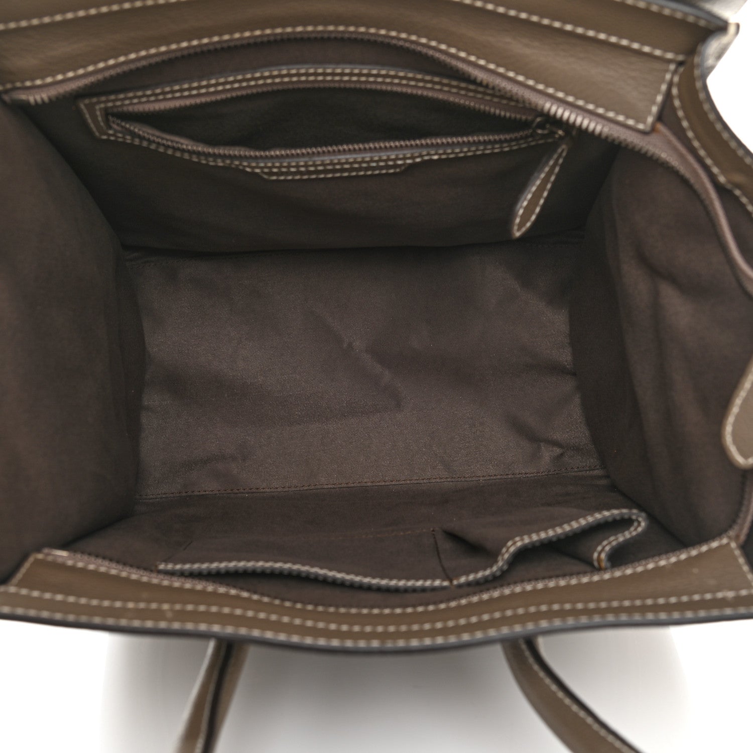Celine Drummed Calfskin Mini Luggage Souris 5 of 13