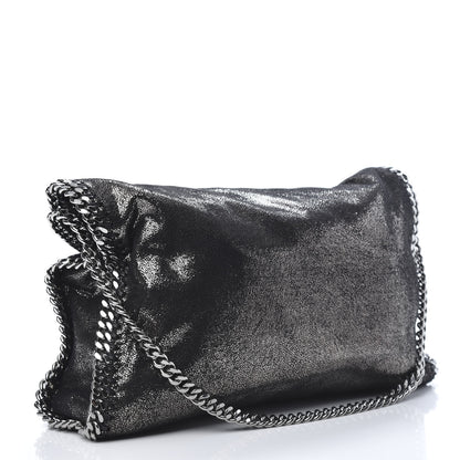 Stella McCartney Chamois Shiny Dotted Falabella Fold Over Tote Ruthenium 3 of 10