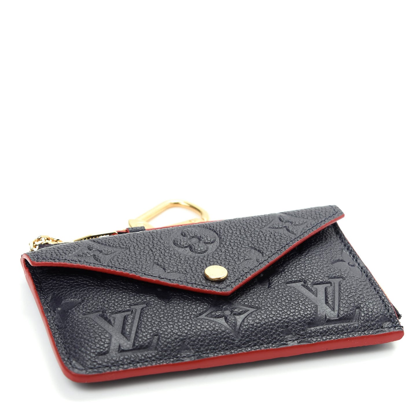 Empreinte Recto Verso Card Holder Marine Rouge