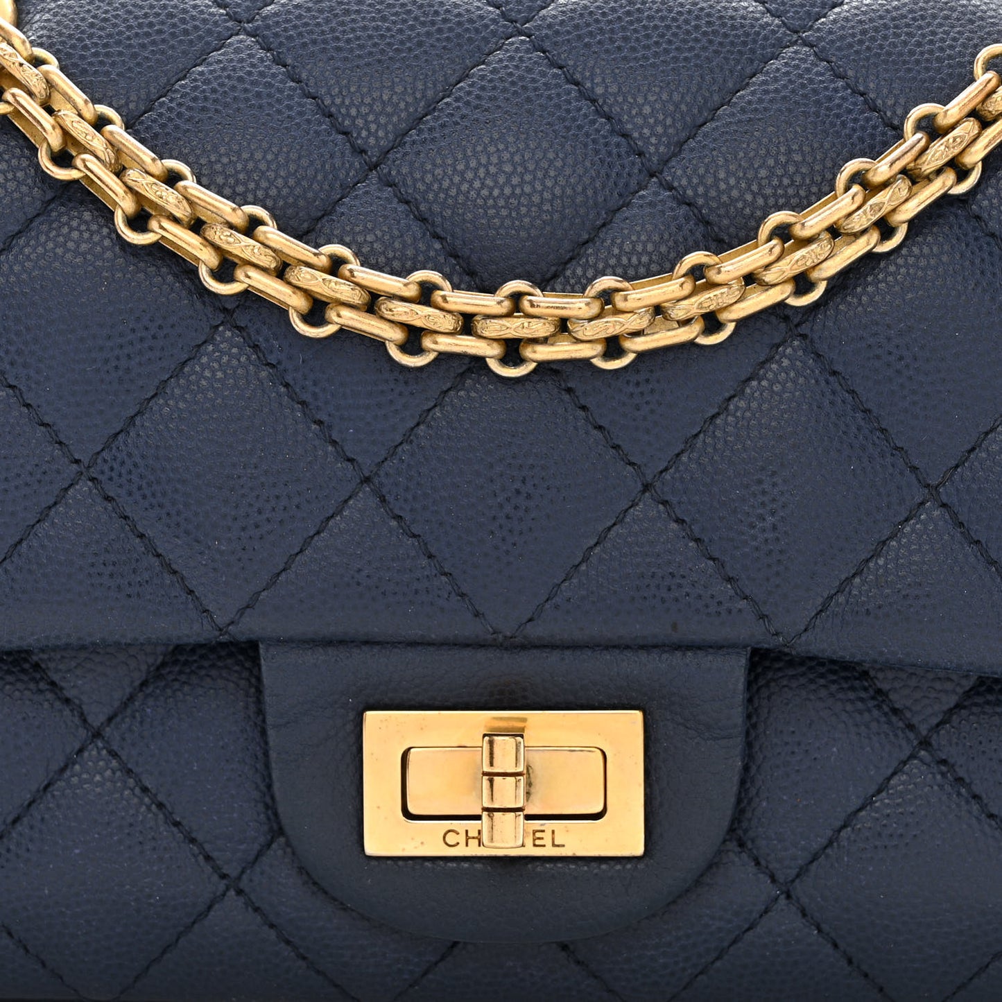 Caviar 2.55 Reissue 224 Flap Dark Blue