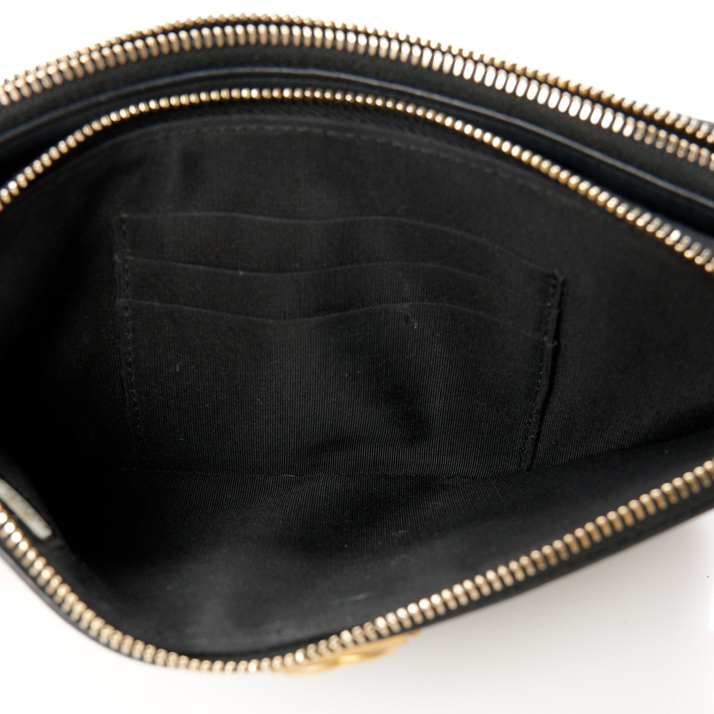 Lambskin Quilted Small Boy Clutch With Chain Black