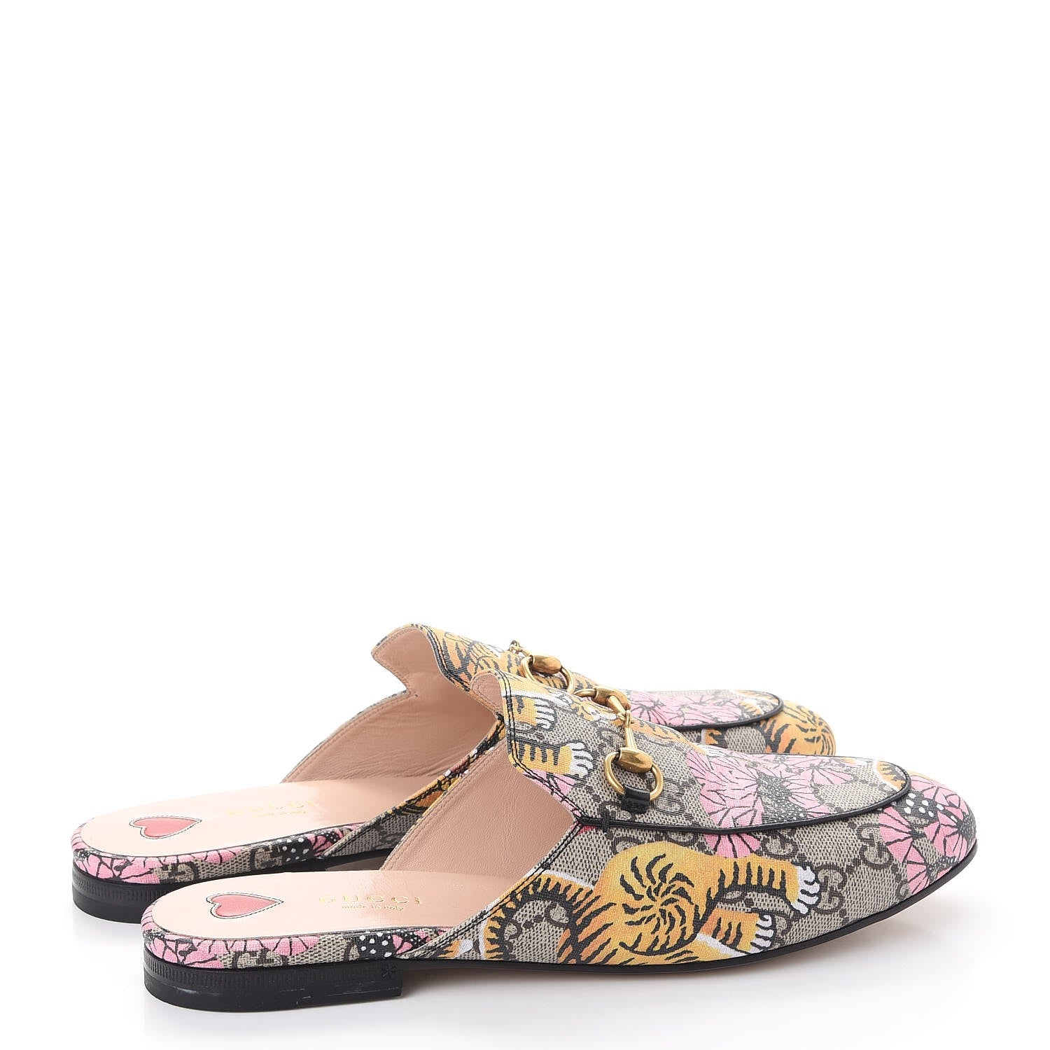 Gucci GG Supreme Monogram Bengal Princetown Slippers 38.5 Multi 4 of 11