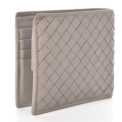 Bottega Veneta Nappa Intrecciato Coin Purse Bi-Fold Wallet Light Grey 3 of 7