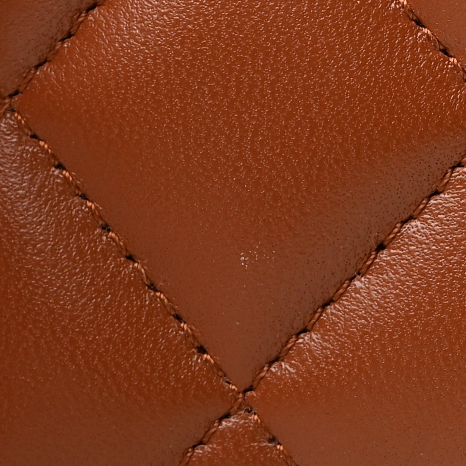 Chanel Lambskin Quilted Studded CC Card Holder Camel 13 of 19