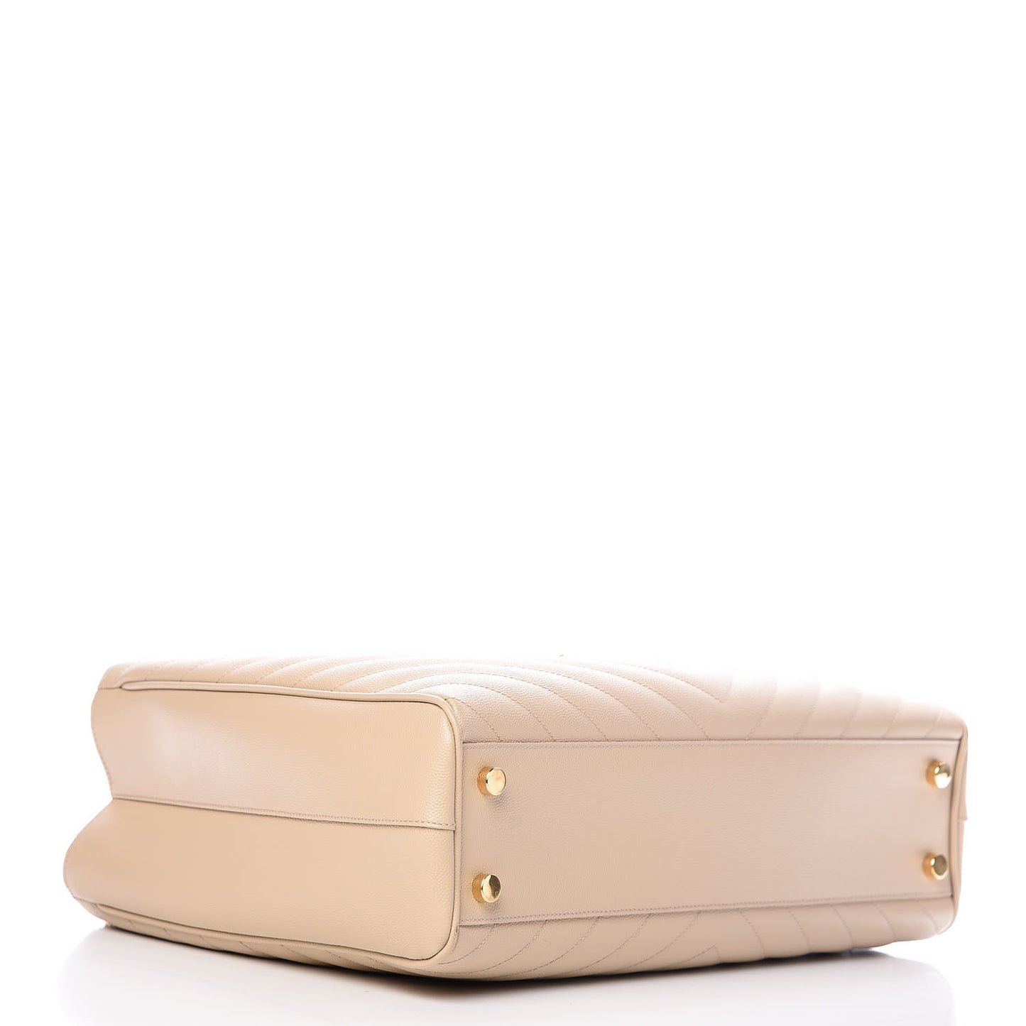Grain De Poudre Matelasse Chevron Monogram Shopping Bag Nude Powder