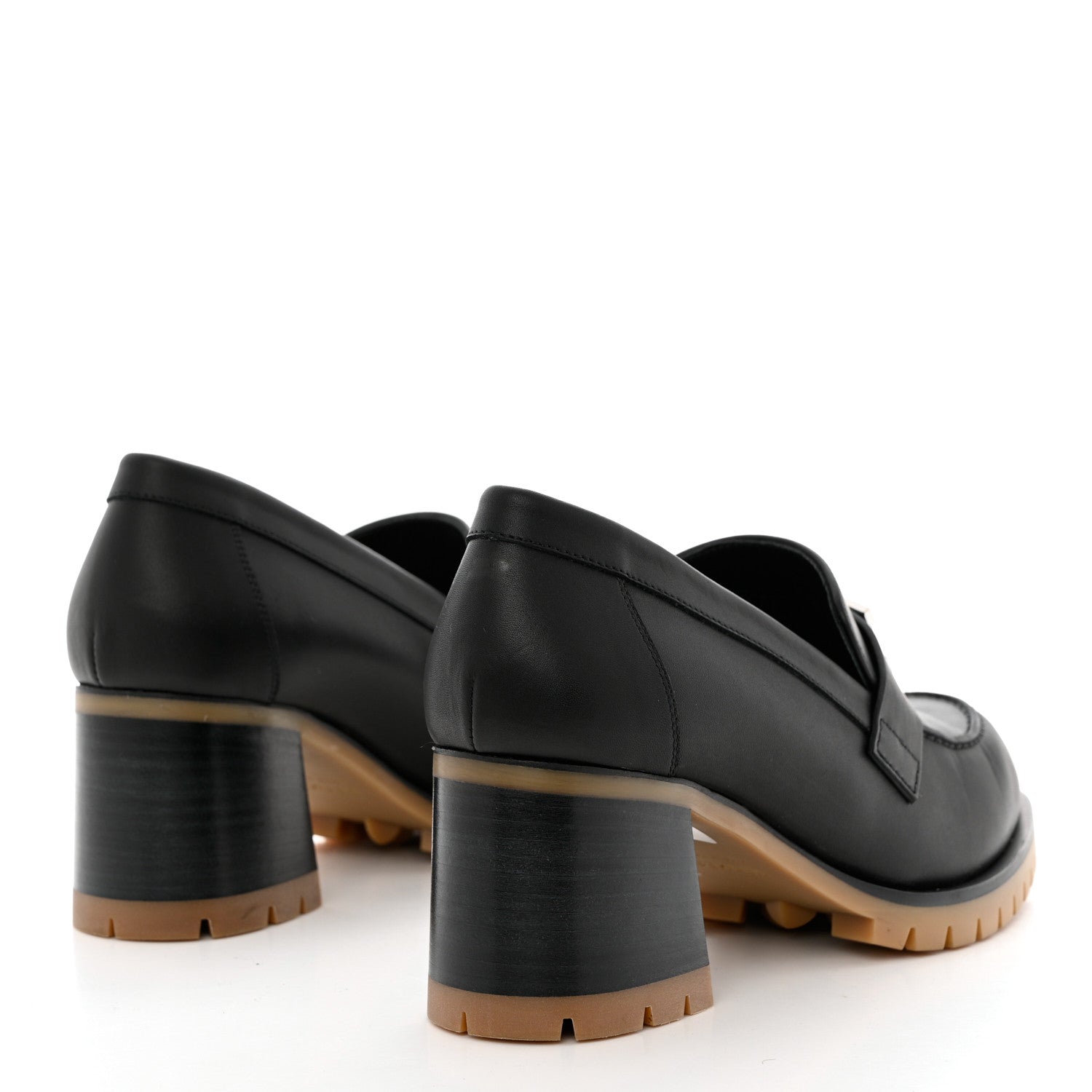 Hermes Calfskin Womens Foch 60 Pump 37 Black 4 of 9
