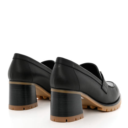 Hermes Calfskin Womens Foch 60 Pump 37 Black 4 of 9