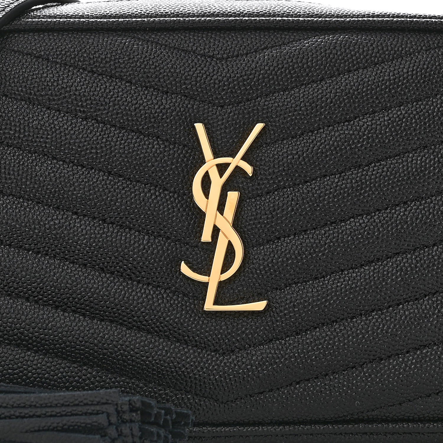Saint Laurent Grain De Poudre Matelasse Monogram Mini Lou Camera Bag Black 8 of 11