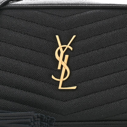 Saint Laurent Grain De Poudre Matelasse Monogram Mini Lou Camera Bag Black 8 of 11