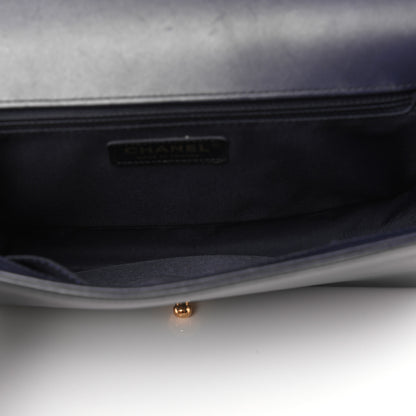 Chanel Lambskin Quilted New Medium Boy Flap Navy Blue 5 of 17