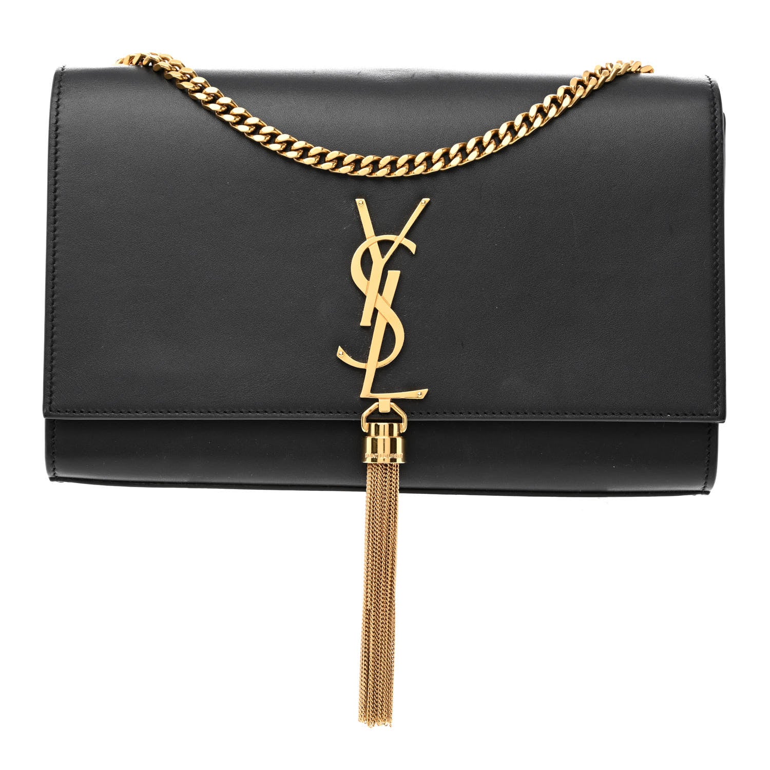 Saint Laurent Smooth Calfskin Medium Classic Monogram Kate Tassel Satchel Black 1 of 13