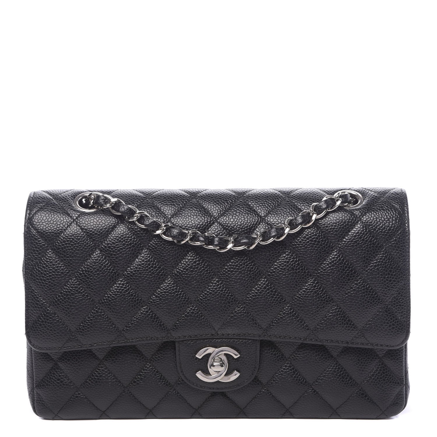Chanel Caviar Quilted Medium Double Flap Black 1 of 14