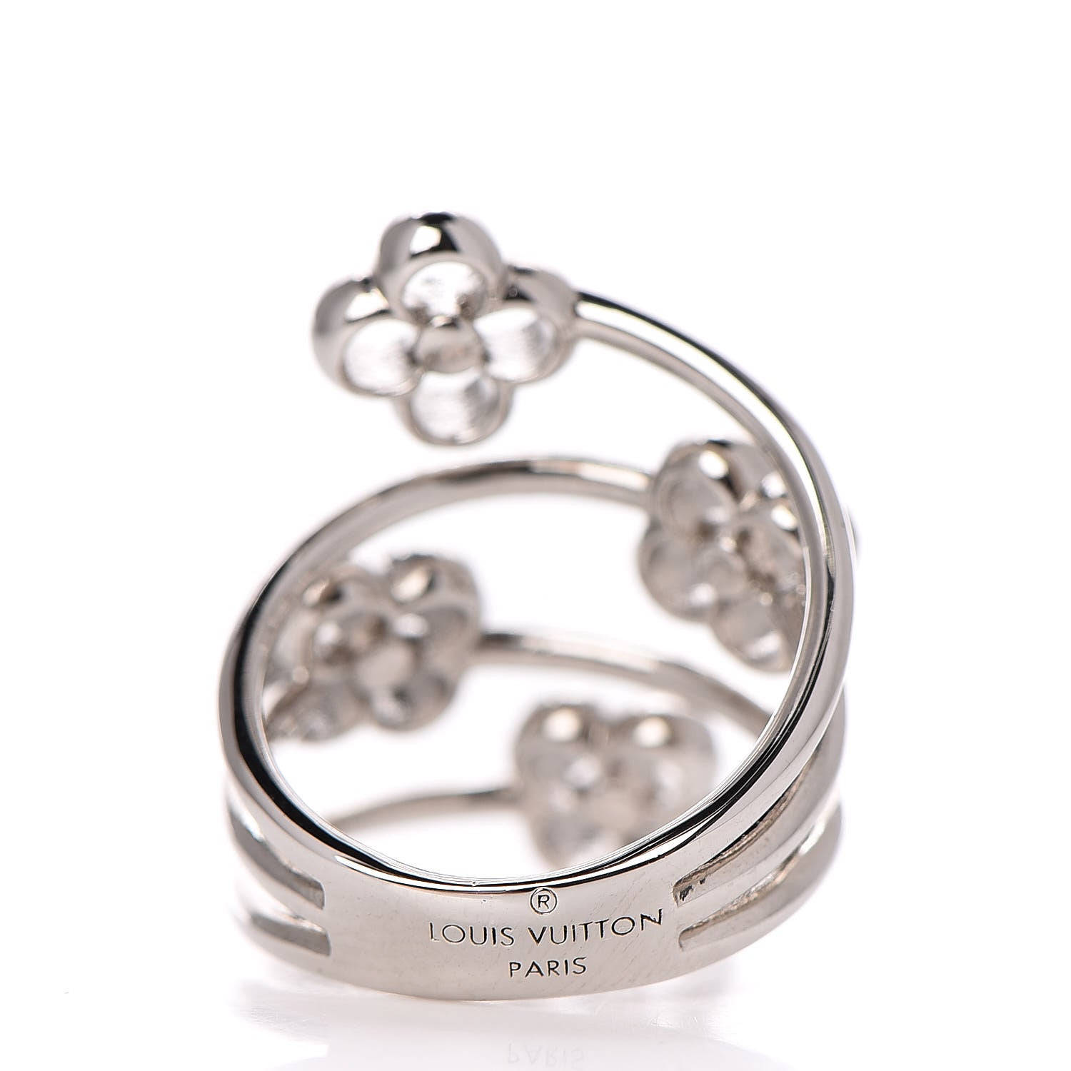 Louis Vuitton Flower Full Ring S Silver 4 of 6