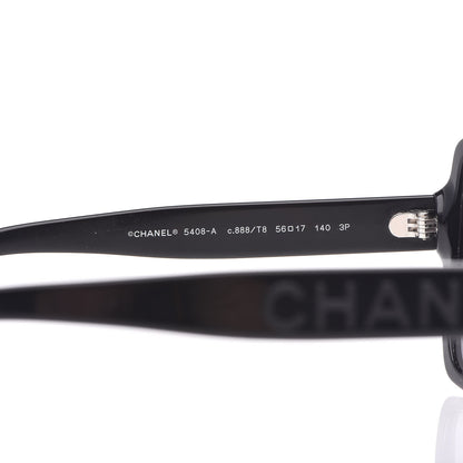 Chanel Acetate Polarized Square Sunglasses 5408 Black 6 of 9