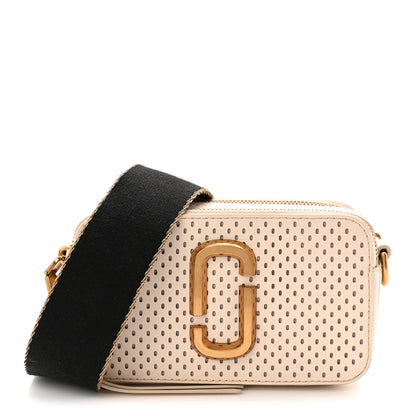 Marc Jacobs Perforated Calfskin Small Snapshot Camera Bag Tapioca 1 of 11