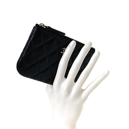 Chanel Caviar Quilted Small Cosmetic Case Black 2 of 7