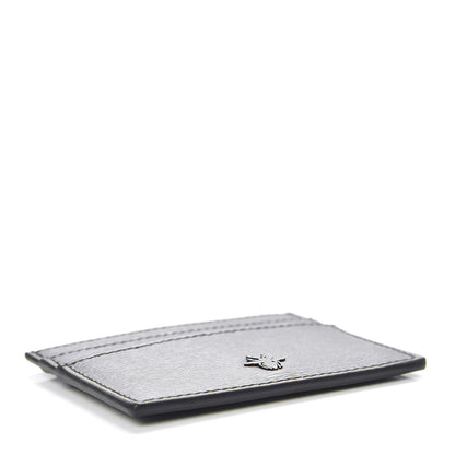 Christian Dior Calfskin Bee Signature Card Holder Red Black 4 of 8