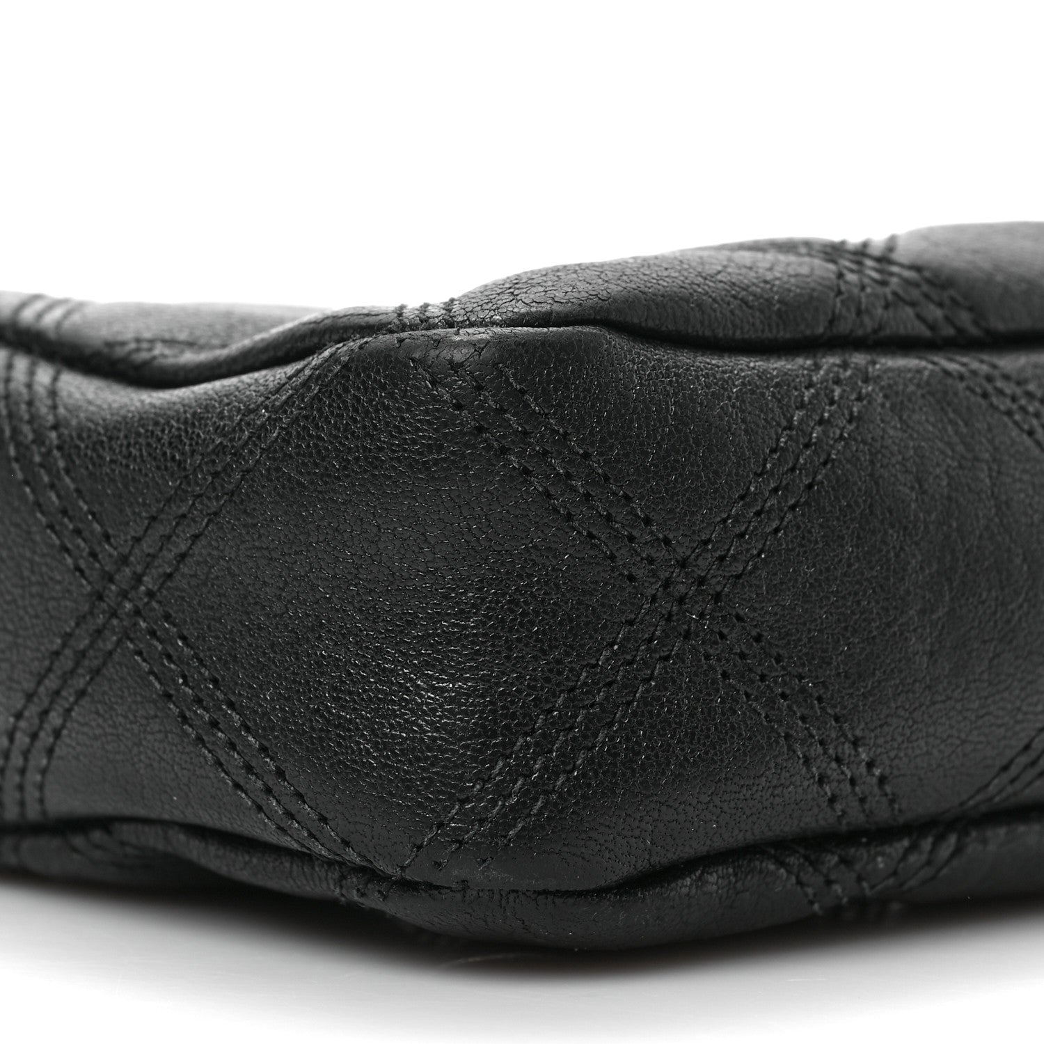 Saint Laurent Grained Lambskin Quilted Mini Becky Double Zip Bag Black 8 of 8