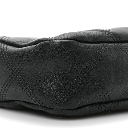 Saint Laurent Grained Lambskin Quilted Mini Becky Double Zip Bag Black 8 of 8