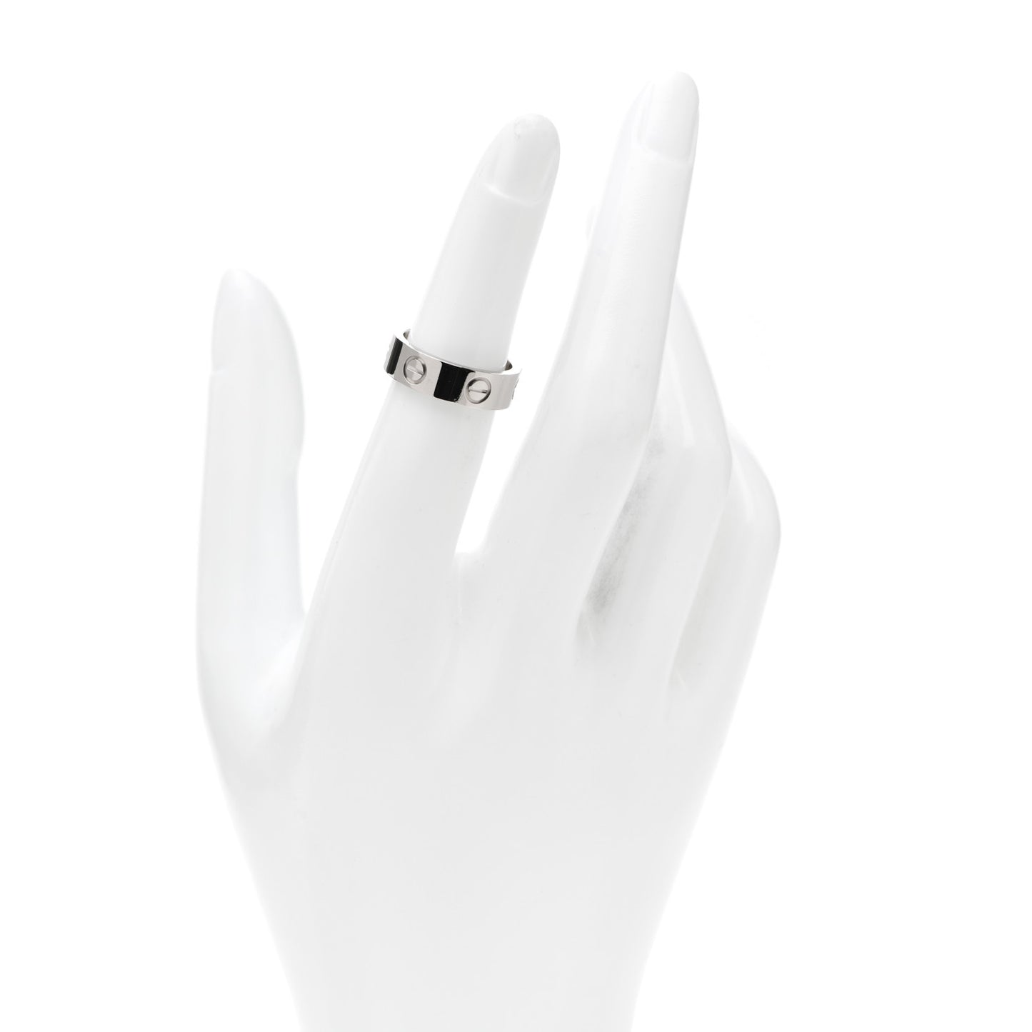 18K White Gold 5.5mm LOVE Ring 50 5.25