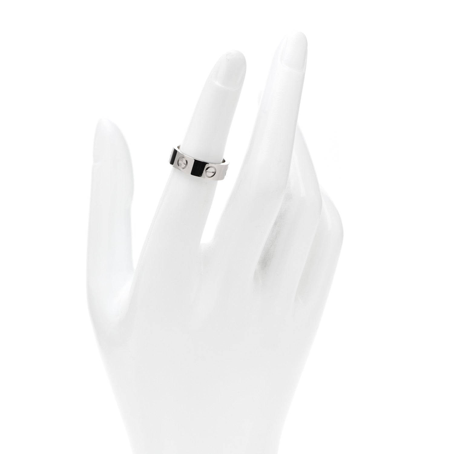 Cartier 18K White Gold 5.5mm LOVE Ring 50 5.25 2 of 5