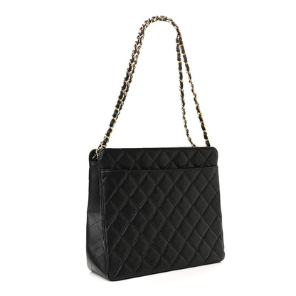 Chanel Caviar Quilted Shoulder Bag Black 2 of 8