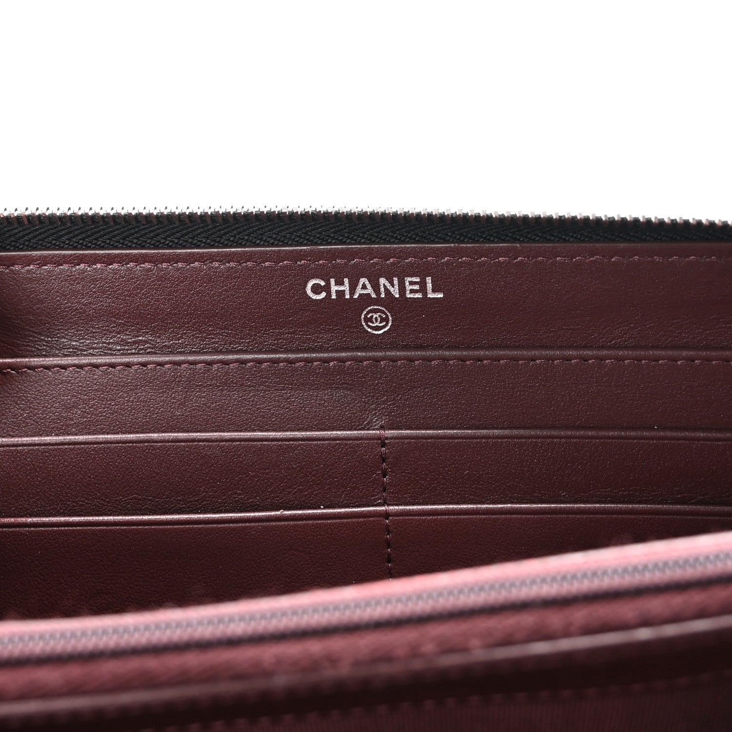 Chanel Caviar Quilted Large Gusset Zip Around Wallet Black 6 of 9