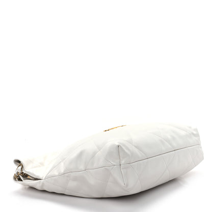 Chanel Shiny Calfskin Quilted Small Chanel 22 White 5 of 13