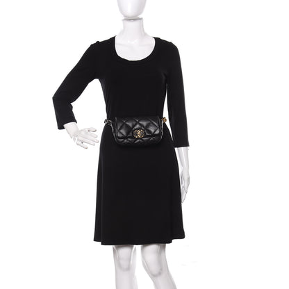Chanel Goatskin Quilted Chanel 19 Waist Bag Black 2 of 11
