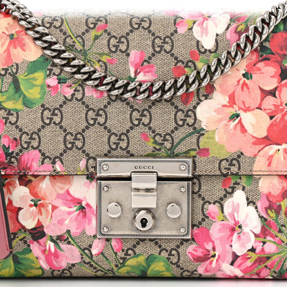 Gucci GG Supreme Monogram Blooms Medium Padlock Shoulder Bag Beige Multicolor Dry Rose 8 of 10