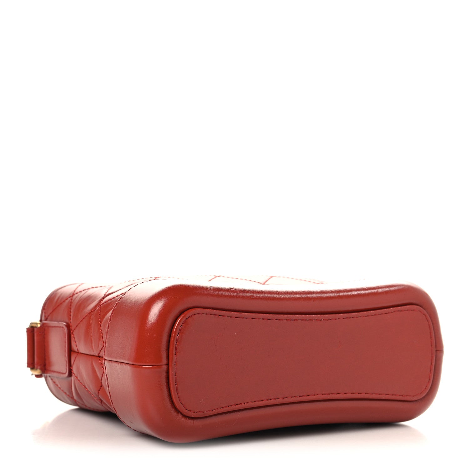Chanel Aged Calfskin Quilted Small Gabrielle Hobo Red 4 of 10