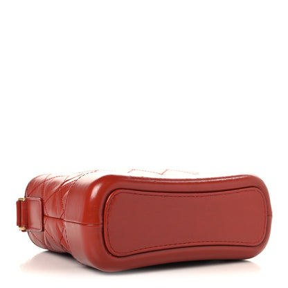 Chanel Aged Calfskin Quilted Small Gabrielle Hobo Red 4 of 10