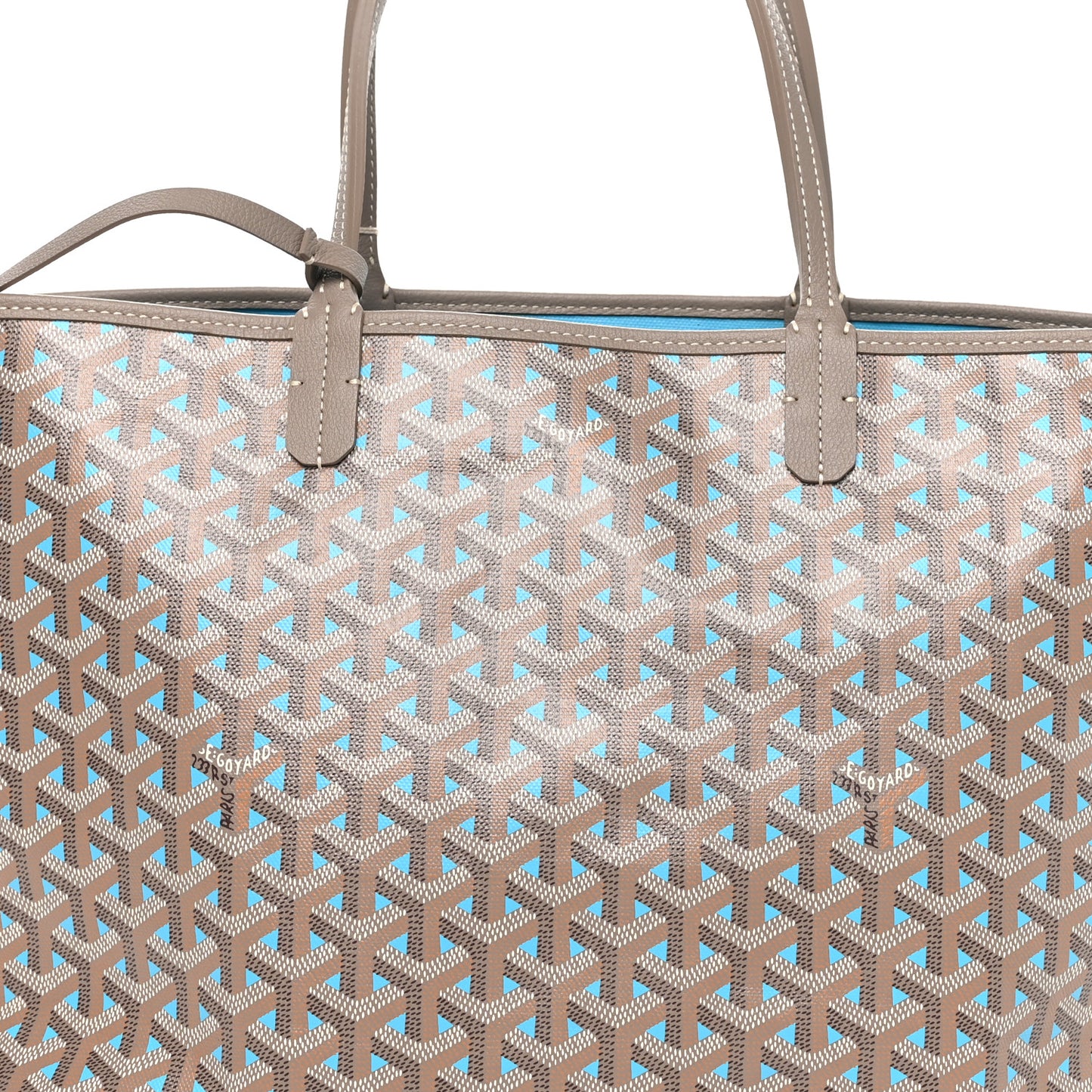 Goyardine Saint Louis Claire Voie PM Grege Turquoise